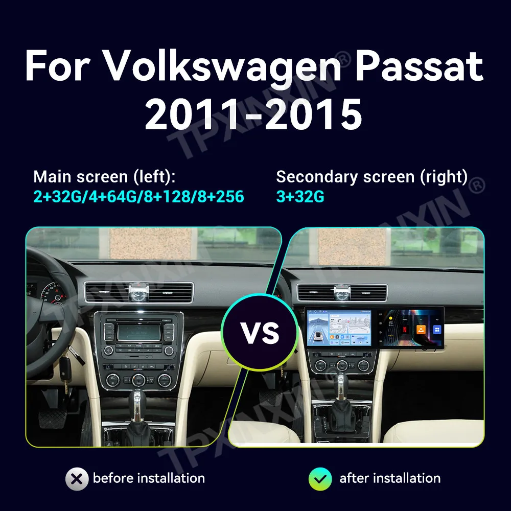11.5 Inch Screen Car Radio For Volkswagen Passat 2011-2015 Android GPS Navigation Multimedia Video Stereo Receiver Head Unit