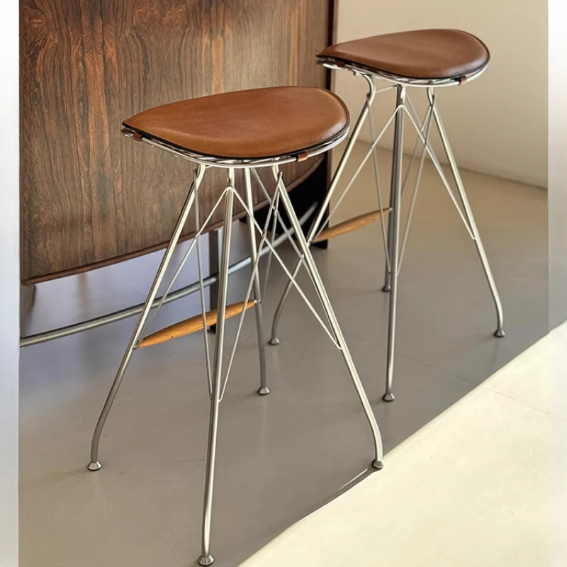 Bancos de bar personalizados para festa, estilo nórdico, único, criativo, minimalista, ultraleve, moda para adultos, móveis de metal