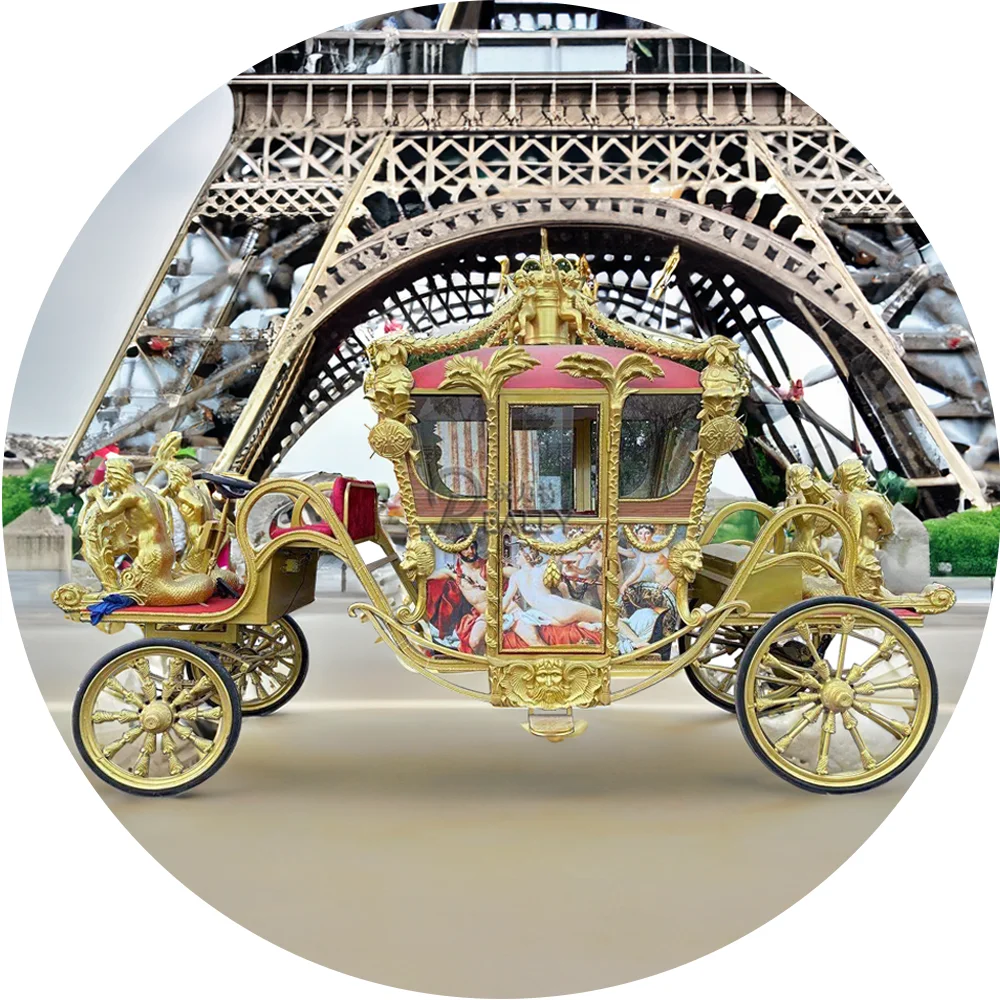 2025 Luxury Cinderella Carriage Princess Carriage สําหรับขายการออกแบบล่าสุด Wedding Horse Carriage สําหรับขาย