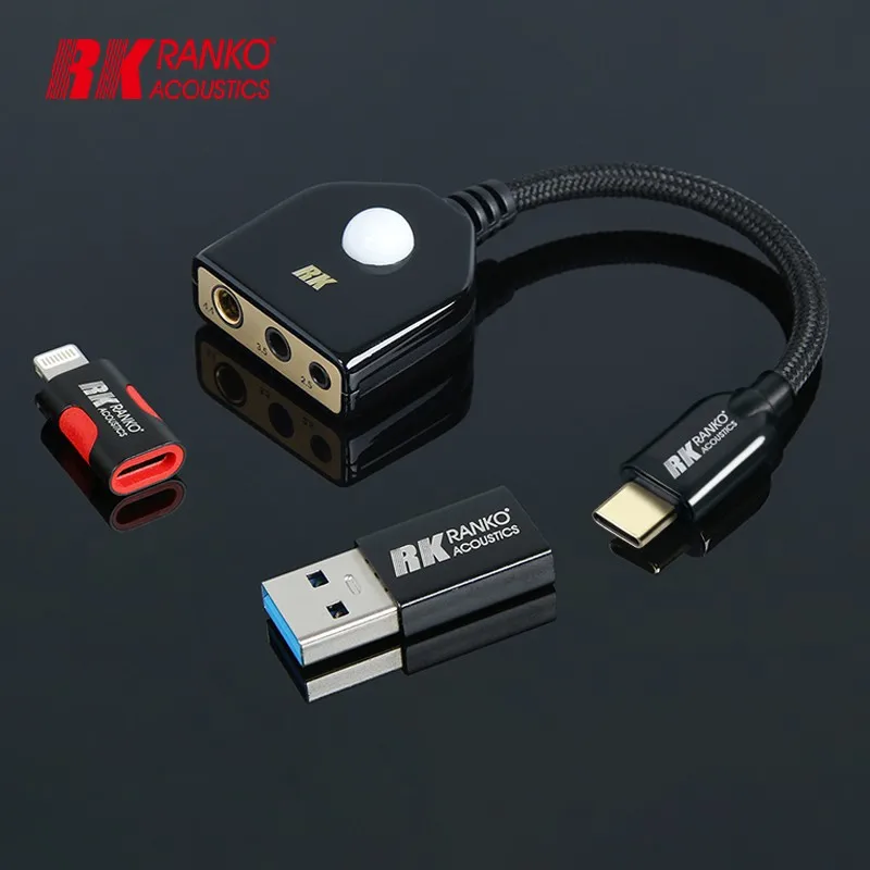 RANKO REA-680 MQA Mini HIFI Headphone Audio Sound Amplifier Dongle USB C DAC AMP Mobile Phone TYPEC Converter Decoding