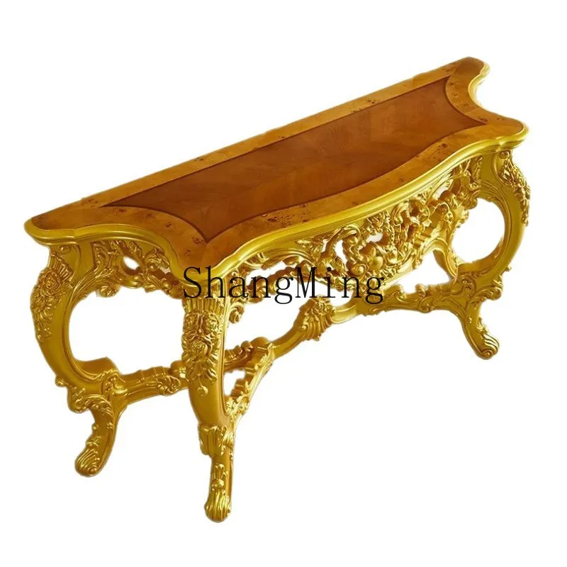 

CL All solid wood foyer table Entrance cabinet entrance entrance end view table Corridor wall