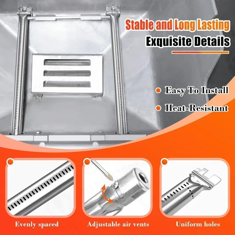 Stainless Steel 304 Burner Head Replacement Propane Gas Grill Burner For American Style Barbecue Grill Spare Parts