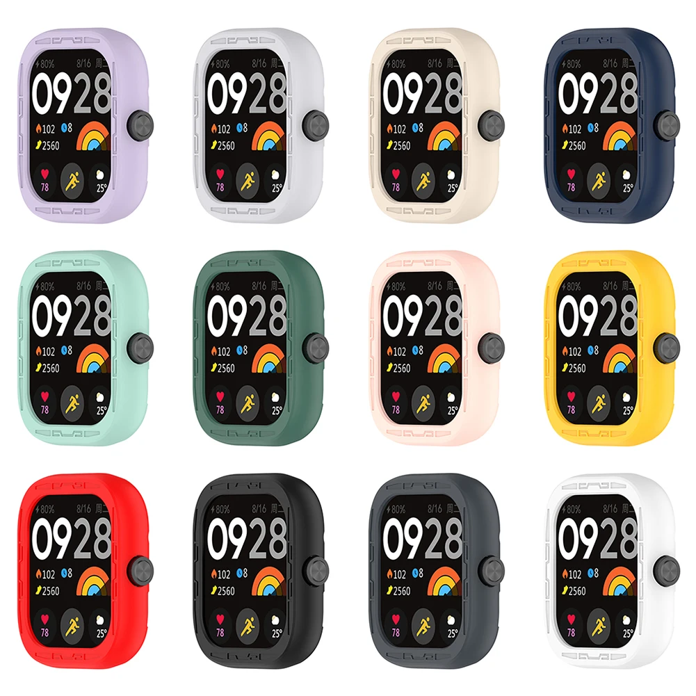 เคสป้องกันซิลิโคนสำหรับ redmi Watch 4, กรอบกันชนป้องกันกันกระแทกปลอกนิ่มสำหรับ Xiaomi redmi Watch4