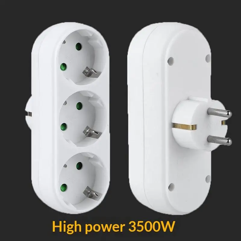 EU Extension Socket With ON OFF Switch EU Standard Power Converter Plug Adapter For Russia Spain Ukraine Korea