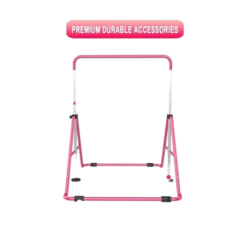 

Portable Foldable Kids Horizontal Bar - Adjustable Indoor Gymnastics Equipment for Muscle Strength Training