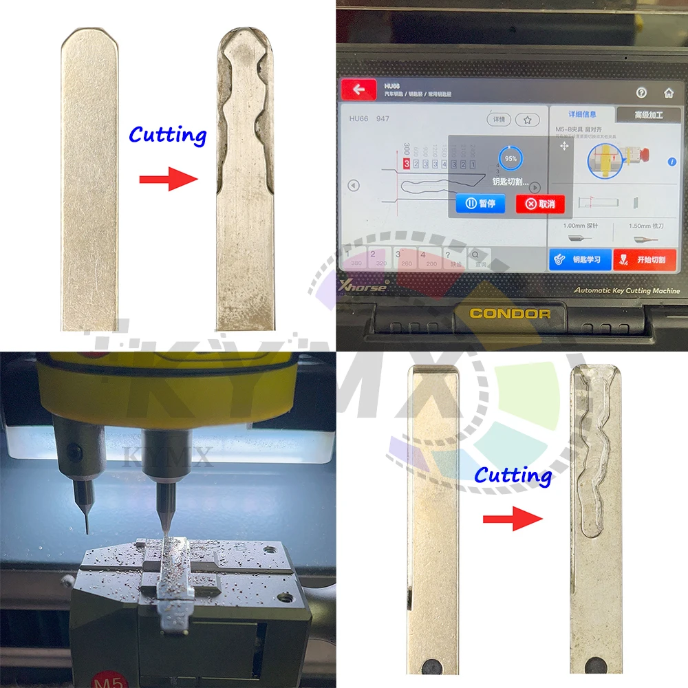 KYMX High-Precision CNC Key Blade Cutting with Photo Scan Recognition, Fits Most Vehicles, Perfect Fit & Accurate Duplication