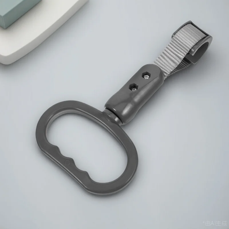 

Gray Oval Bus Handle Nonslip Texture Subway Handles Car Assist Ring Passenger Safety Efficient Boarding Alighting Durable