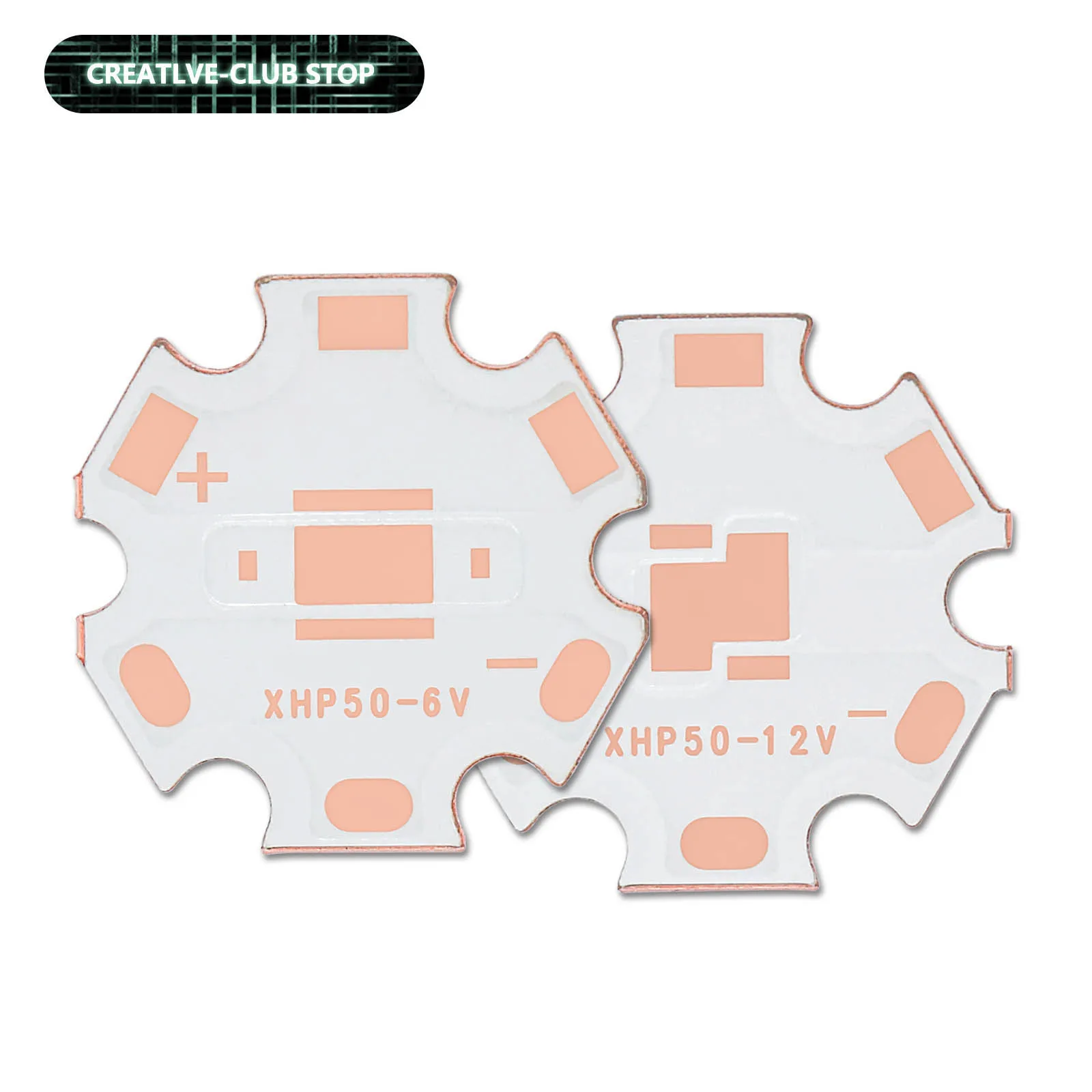 10pcs/lot DC 6V 12V XPH50 XPH70 Heat Sink LED Copper Base Plate PCB Board Substrate 20mm Star Kit DIY Cooling Heat sink