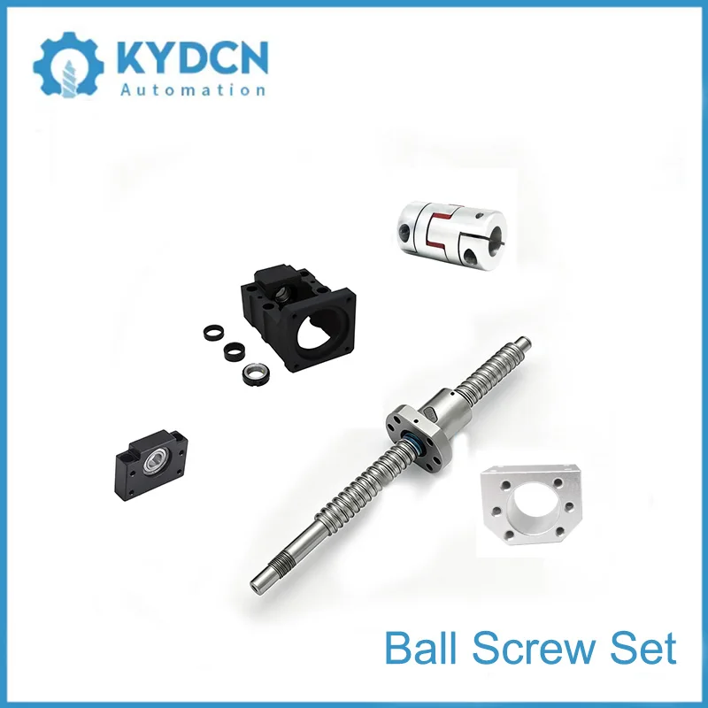 SFU1204 SFS1205 SFS1210 Linear Motion Ball Screw Assembly With Motor Seat BF Coupler For 3D Printer CNC 150-1000mm