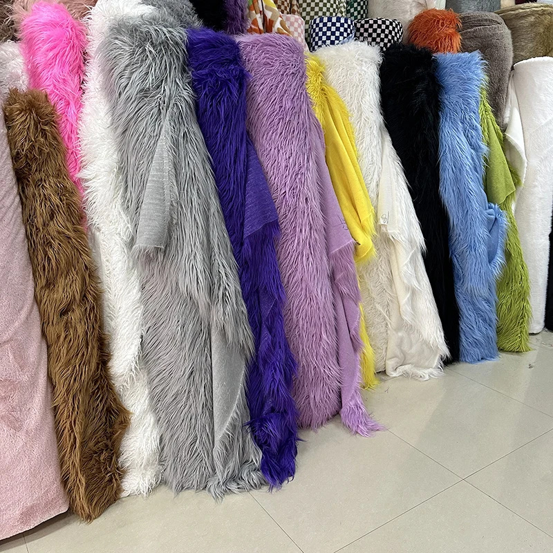 

8cm Thick Washed Wool Plush Fabric for DIY Sewing Handmade Performance Costume Fursuit Doll Decorative Background Cloth
