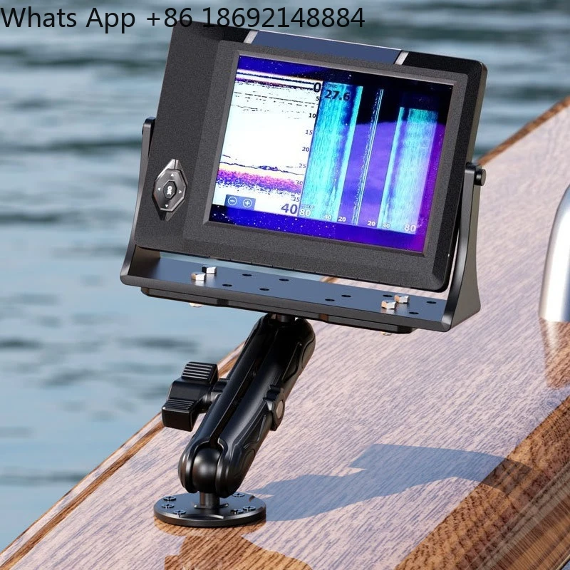

Fish finder bracket Aluminum alloy porous position universal adjustment Speedboat GPS navigation installation base