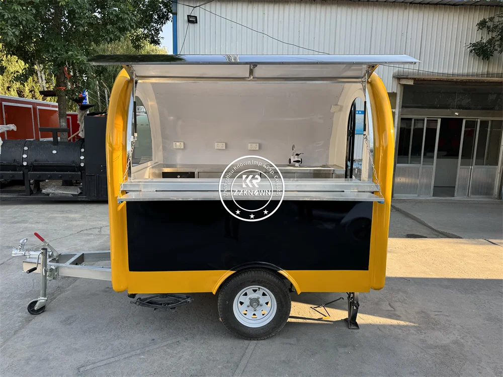 Camion alimentaire mobile Concession, remorque de nourriture entièrement équipée, restaurant de rue, café, collation, pizza, kiosque