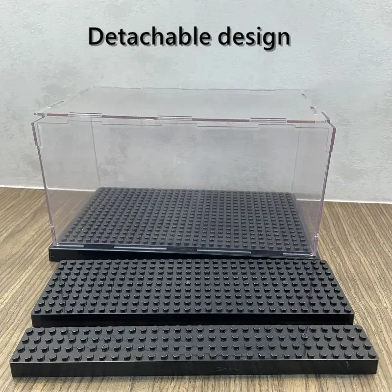 Acrylic Transparent Display Box Building Blocks Model Assemble Dust Cover Figures Toys Protection Showcase Compatible With Brand