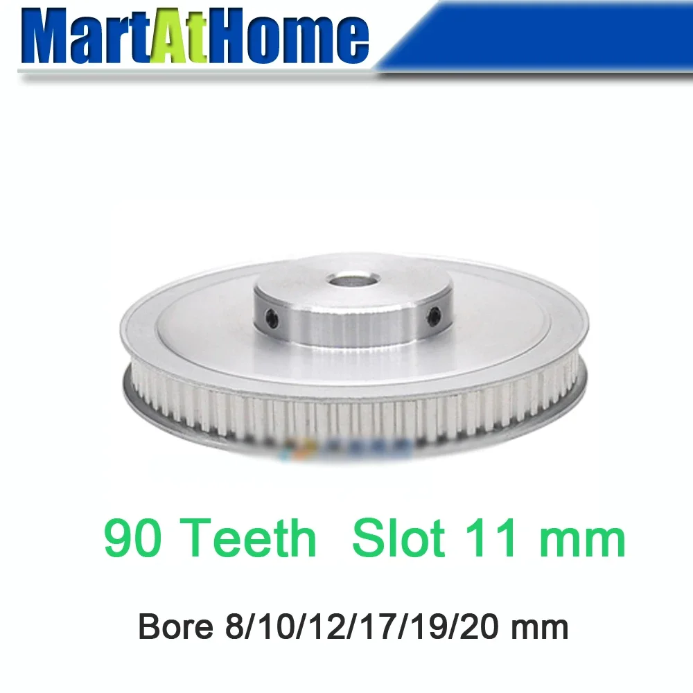 

Алюминиевый шкив XL90 90T Ширина 90 зубьев 11 мм BF-type Boss 50 мм Диаметр отверстия 8 ~ 20 мм для 3D принтера