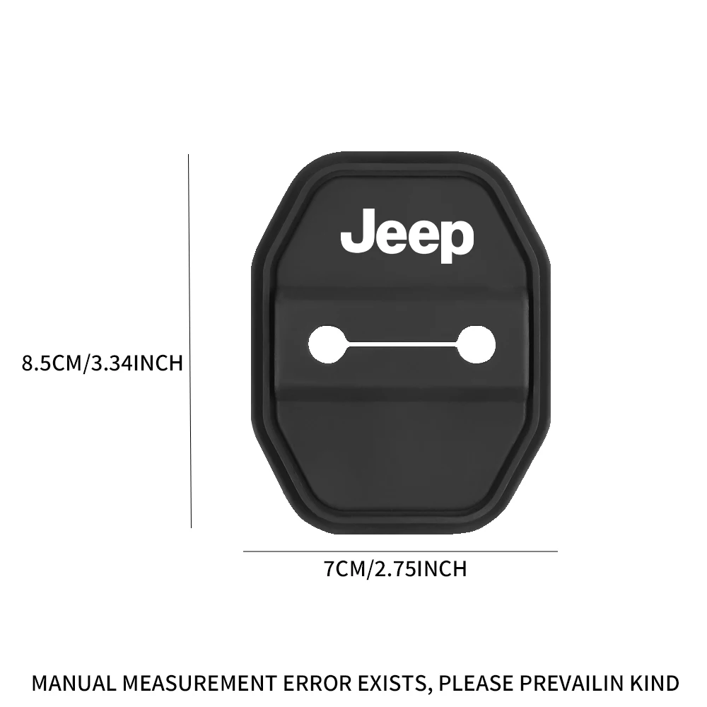 2/4pcs Silicone Car Door Lock Buckle Protector Cover For Jeep Grand Cherokee Wrangler JK Compass Renegade Patriot Liberty Rubico