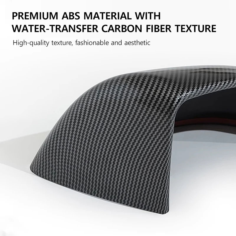 Fotografia 7: Capa Decorativa para Espelho Retrovisor de Carro para Tesla Model Y Juniper 2025 2026 em ABS, Resistente a Arranhões, com Bordas Arredondadas e Superfície Lisa