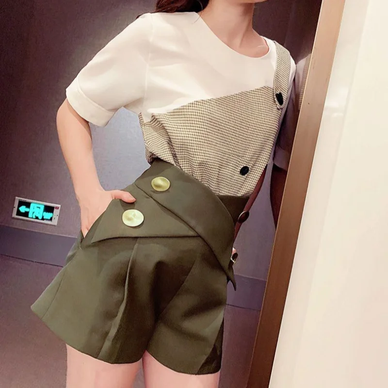 

Two-piece Woman Shorts Summer Fashion 2024 Plaid Short Sets for Women 2 Pieces Stylish Kit Chic and Elegant Trends Classic Light