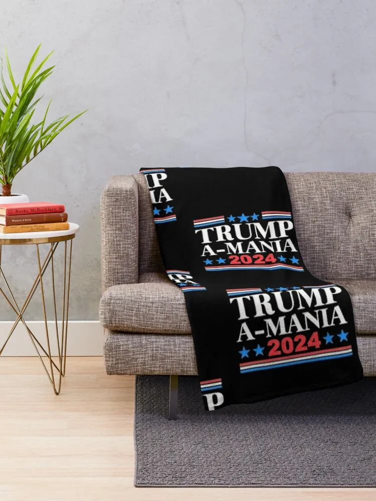 Trump-A-Mania 2024 Real America Throw Blanket Kid'S funny gift Custom Blankets