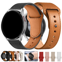 leather watch strap For Samsung Galaxy watch 6/5/pro/4/Classic/Active 2 20mm 22mm bracelet correa huawei watch gt 4-2-3 pro band