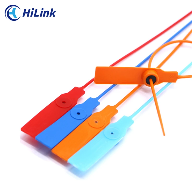 Adjustable Disposable Self Locking Circular Hole Safety Strap Lock Security Plastic Cable Tie Tag Seal Lock