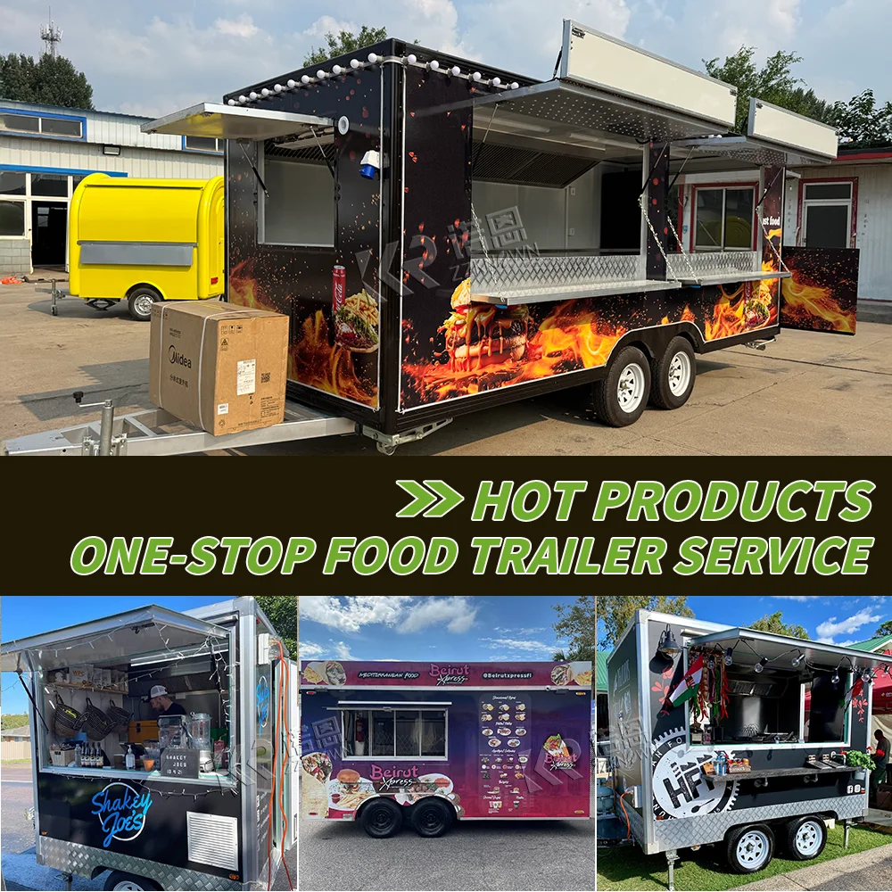 

Custom Snack Food Truck Fully Equipped Coffee Bar Concession Coffee Kiosk Hot Dog Ice Cream Cart Food Trailer With CE