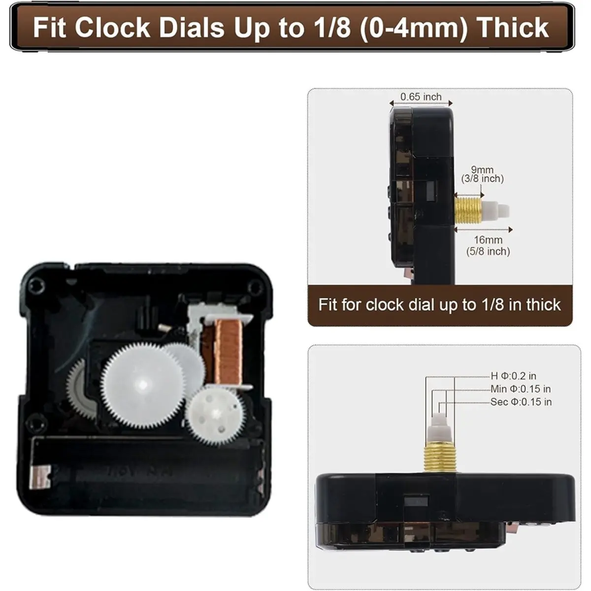 15Pack Clock Mechanism Replacement Kit with 19 Pairs Clock Hands,Quartz Clock Movement Replacement,Clock Movement Motor