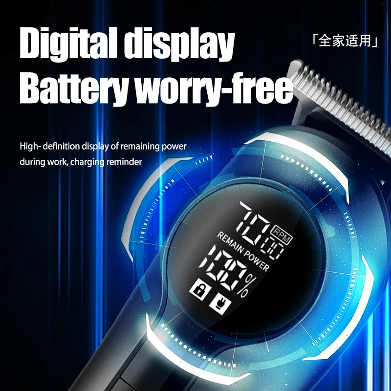 Xiaomi Youpin เครื่องโกนขนอเนกประสงค์6-in-1, เครื่องตัดผมพร้อมจอแสดงผลดิจิตอลพลังงานสูงเครื่องโกนขนจมูก