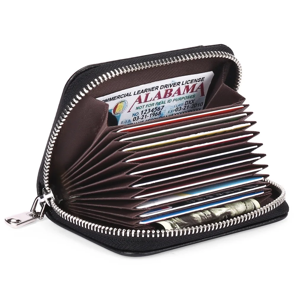 

Top cowhide RFID Blocking credit card organ card case,genuine leather business card bag,cartera hombre,billeteras de hombres