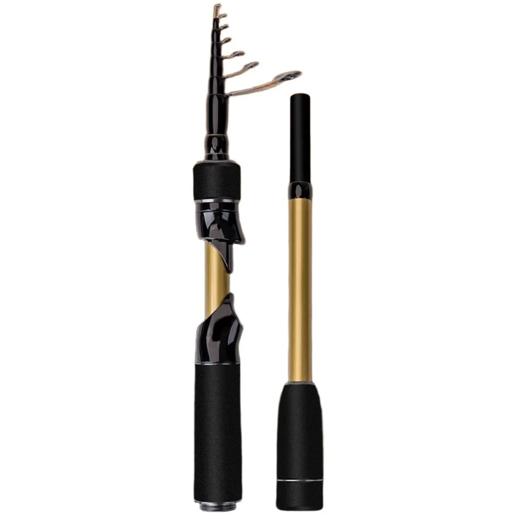 Portable Telescopic Lure Rod Carbon Fiber For Fuji Guides Dual Length Handle For Travel River Lake Stream Fishing Accessories