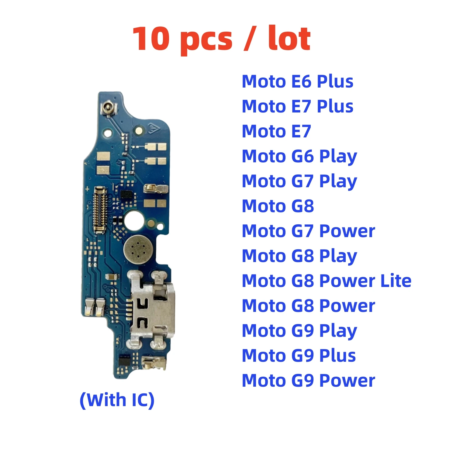 

10 шт./лот USB зарядное устройство док-разъем плата зарядный порт гибкий кабель для Motorola Moto G6 G7 G8 G9 Play Power Lite E7 Plus