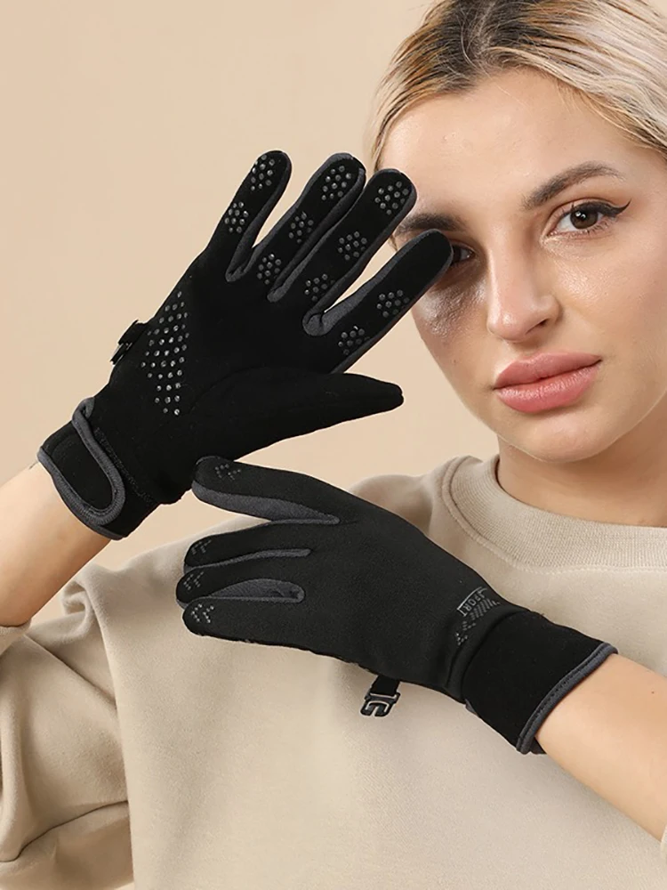 AliExpress NONE YANBIGUO Couple Winter Warm Gloves,Touchscreen Windproof Sports Fishing Driving Motorcycle Ski Non-slip Warm Cycling Gloves