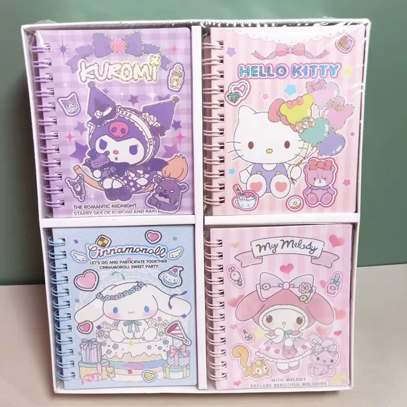 10/20pcs Sanrio Notebook Hello Kitty Kuromi Melody Student Daily Weekly Planners Agenda Notepad Stationery Office School Supplie