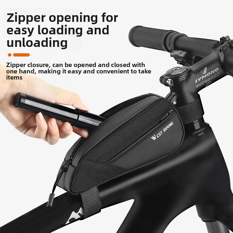 

Сумка West Rider Bicycle Top Tube Bag — портативная треугольная компактная сумка для хранения велосипедов для шоссейных велосипедов