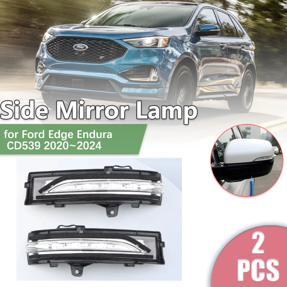 Car Rearview Side Mirror LED for Ford Edge Endura CD539 ST 2020~2024 2021 2022 Turn Signal Indicator Lamp Light Part Accessories