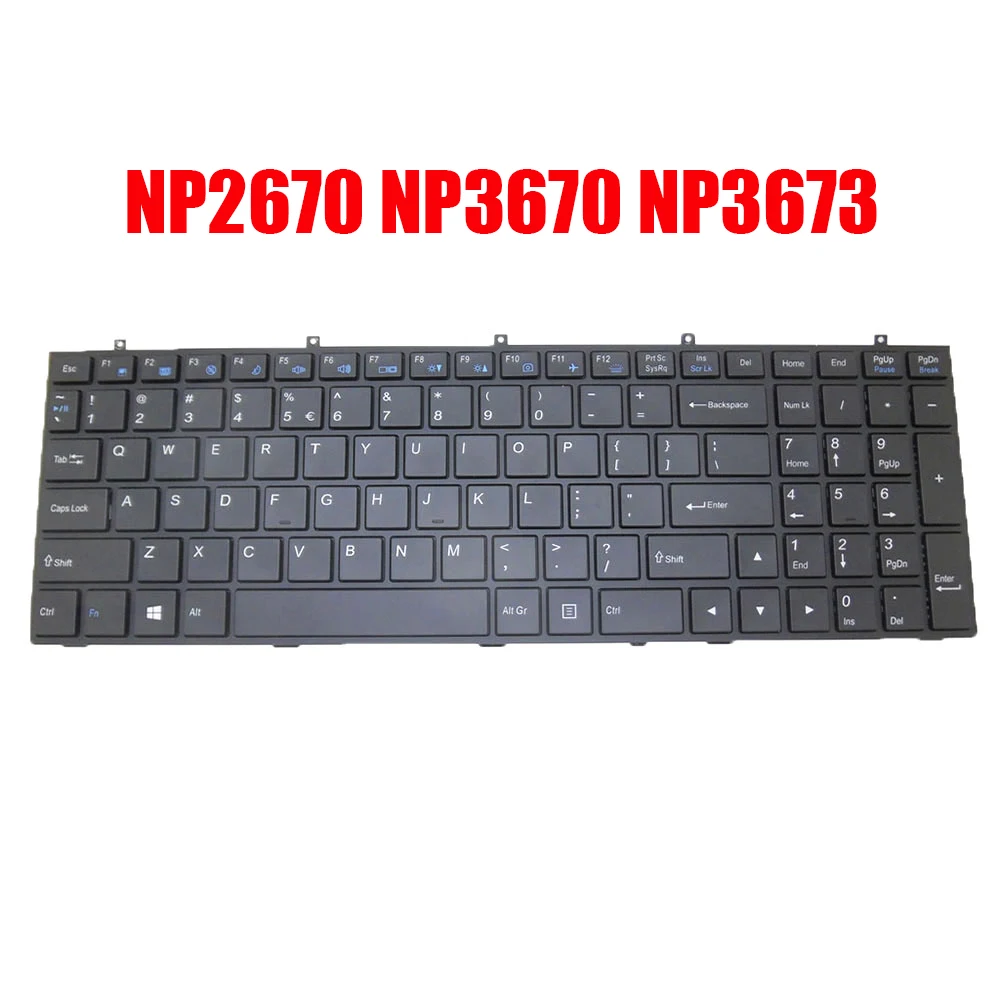 

English US Laptop Keyboard For Sager NP2670 NP3670 NP3673 W670SZQ W670RZQ W670RZW Black With Backlit New