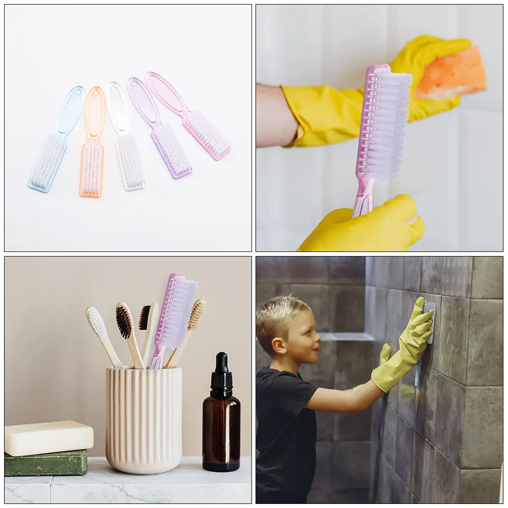 

15Pcs Premium Nail Cleaning Brush Set Easy to Use Gentle on Nails Portable Long Handle Nail Art Cleaning Tool for Home Salon