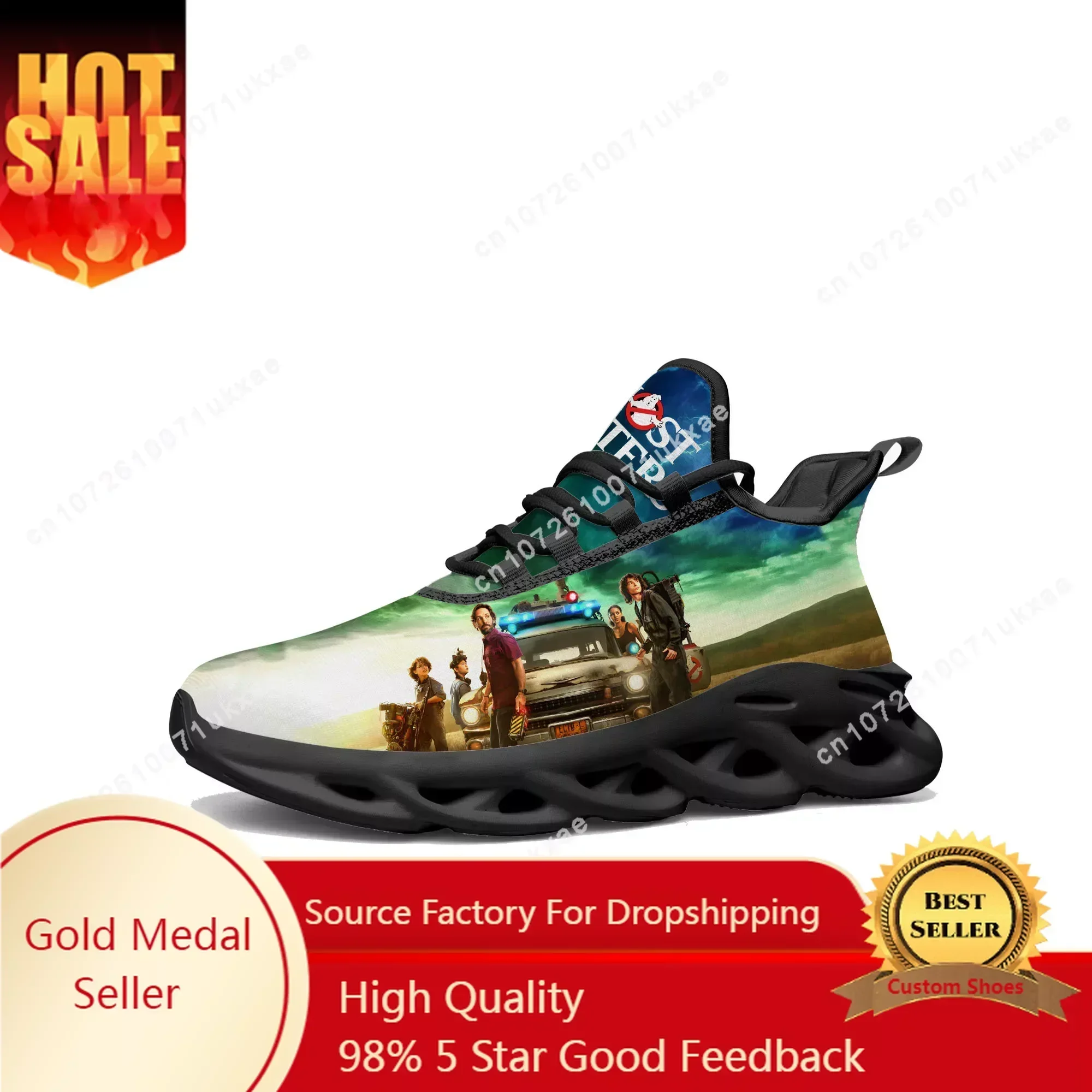 G-Ghostbusters classic movie Flats Sneakers Mens Womens Sports Shoes High Quality Sneaker Lace Up Mesh Footwear custom made Shoe