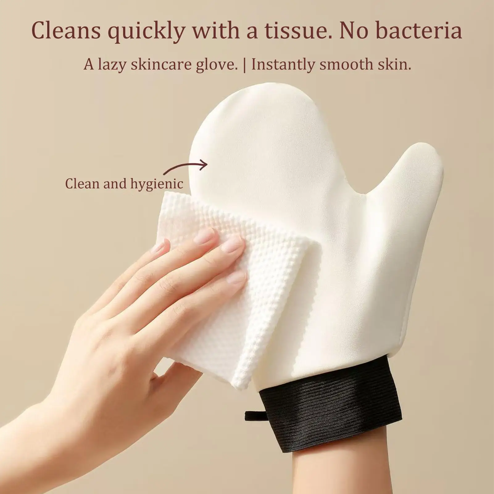 Gant de bronzage sans soleil, applicateur de gant auto-bronzant, applicateur de dos, gant de Lotion pour le corps lavable, applicateur de maquillage, artefact paresseux
