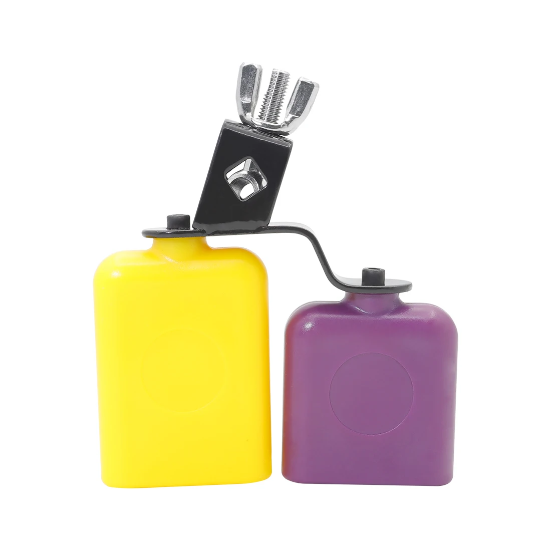 Cowbell Drum Set Yellow Purple High and Low Sound Knocker Cowbell for  Drum Percussion Instrument Accessories