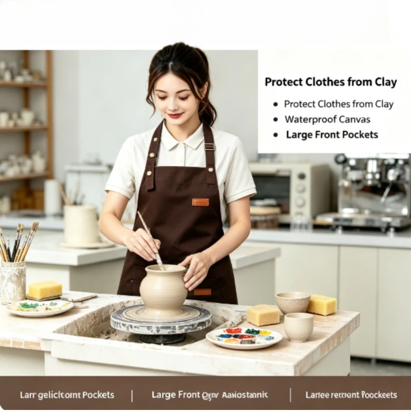 Waterproof Oil-Resistant Cooking Apron, High-Grade Printed Work Apron, Customizable Printed Kitchen Apron for Home Kitchen