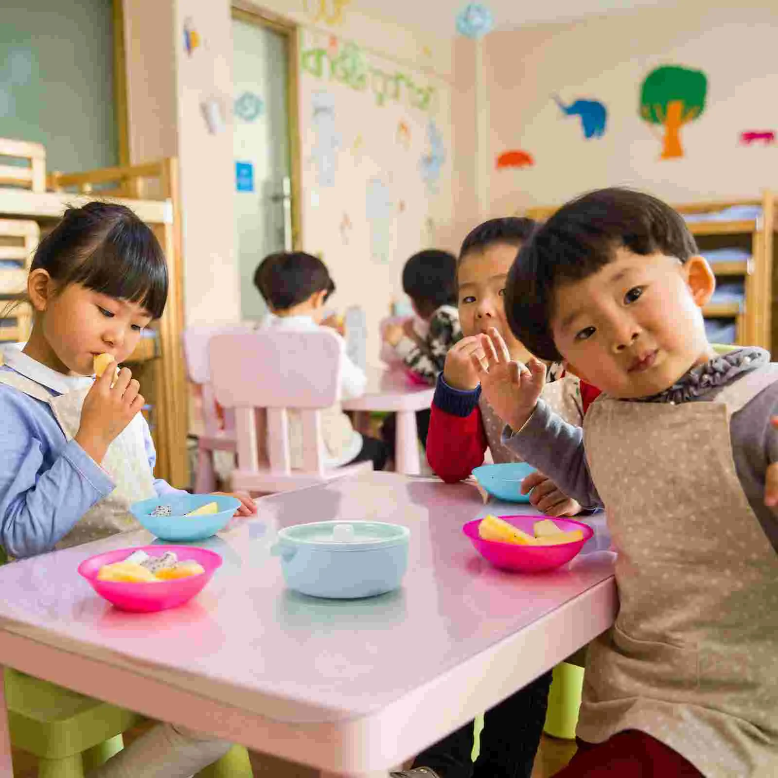 Cuenco de cena de acero sólido para bebé, vajilla de comedor inoxidable para alimentación de niños pequeños, Pp 304, seguro para niños