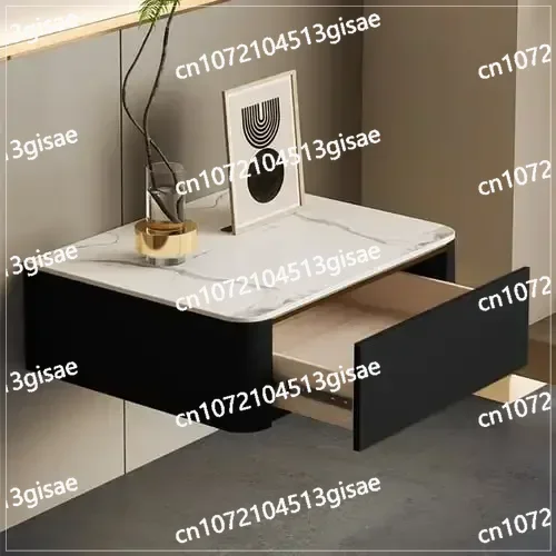 Modern Style Creative Floating Nightstand 1 Drawer Bedside Table with Sintered Stone Top