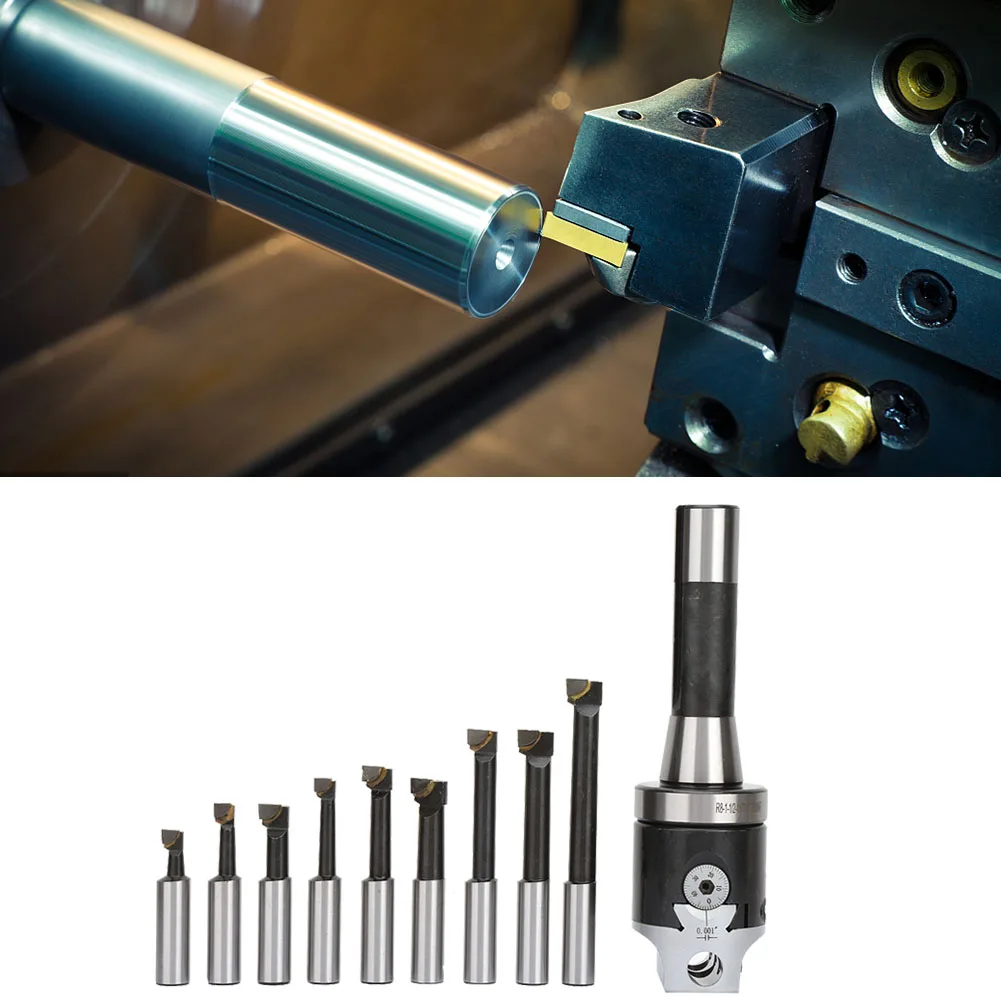 

Boring Machine Set English Boring Bar CNC Lathe Process F1 0.001'' 7/16-20UNF Set Boring Bar Boring Head Boring Machine Set