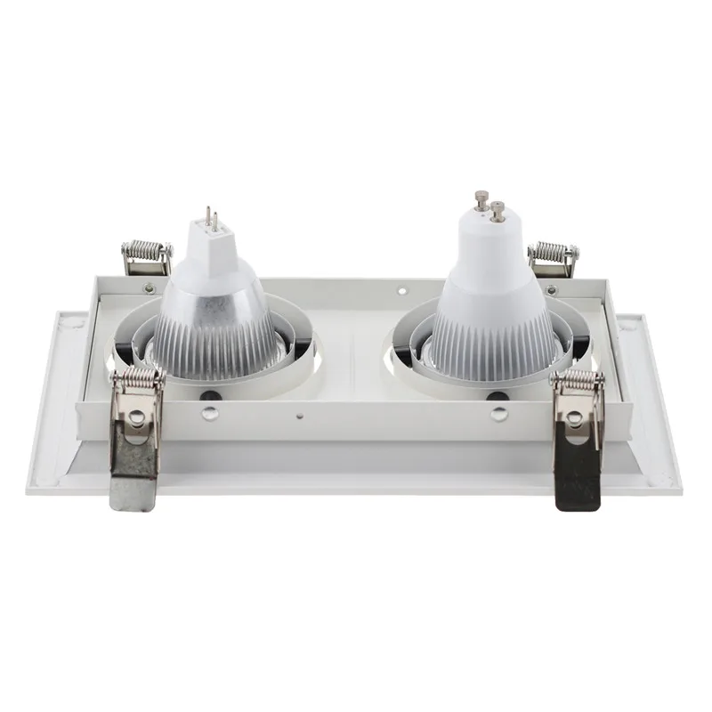 Square Led Ceiling Trim Rings Halogen Bulb GU10 MR16 Fitting Fixture Frame Spot Light Bracket  for Home Illumination