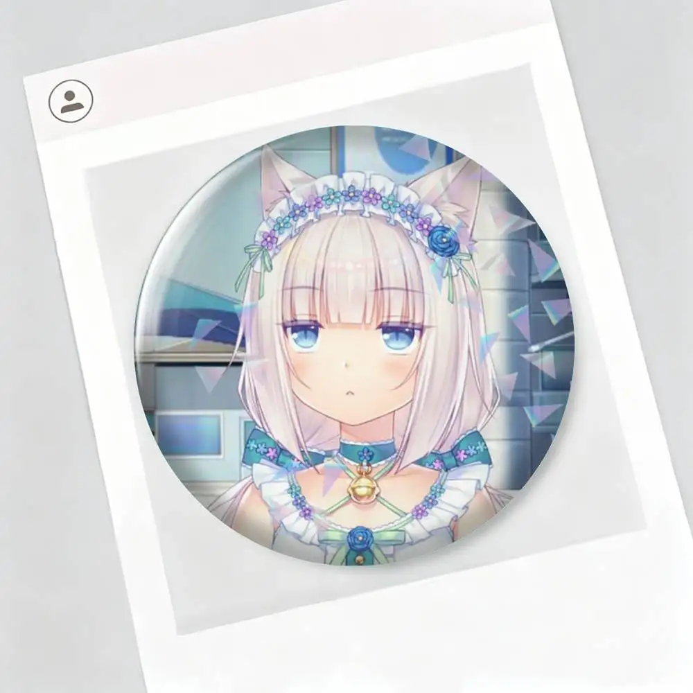 Nekopara V-Vanilla Anime-e Brooch Metal Badge Brooch