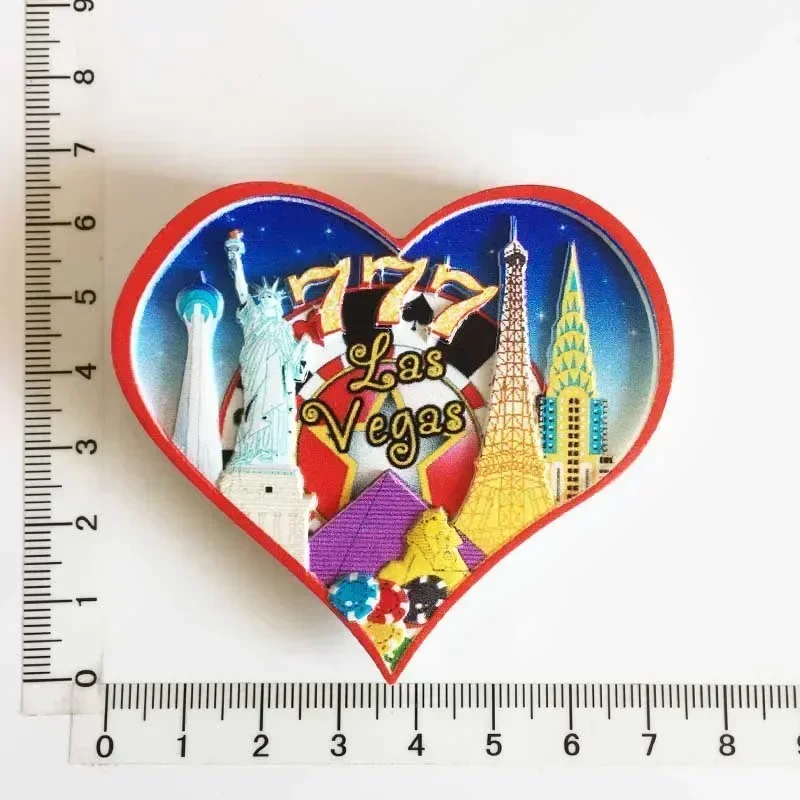 World Tourism Fridge Magnet Souvenir USA Las Vegas Florida Cultural Landscape Refrigerator Stickers Gift Set Home Decoration