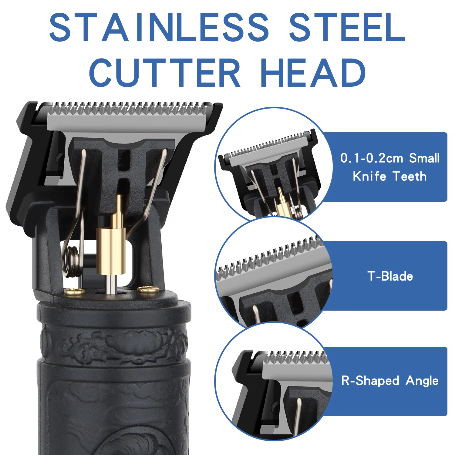 

T9 триммер для волос, электрическая винтажная бритва, парикмахерская, беспроводная машина для стрижки волос, USB-зарядка, триммер для волос, портативный для мужчин