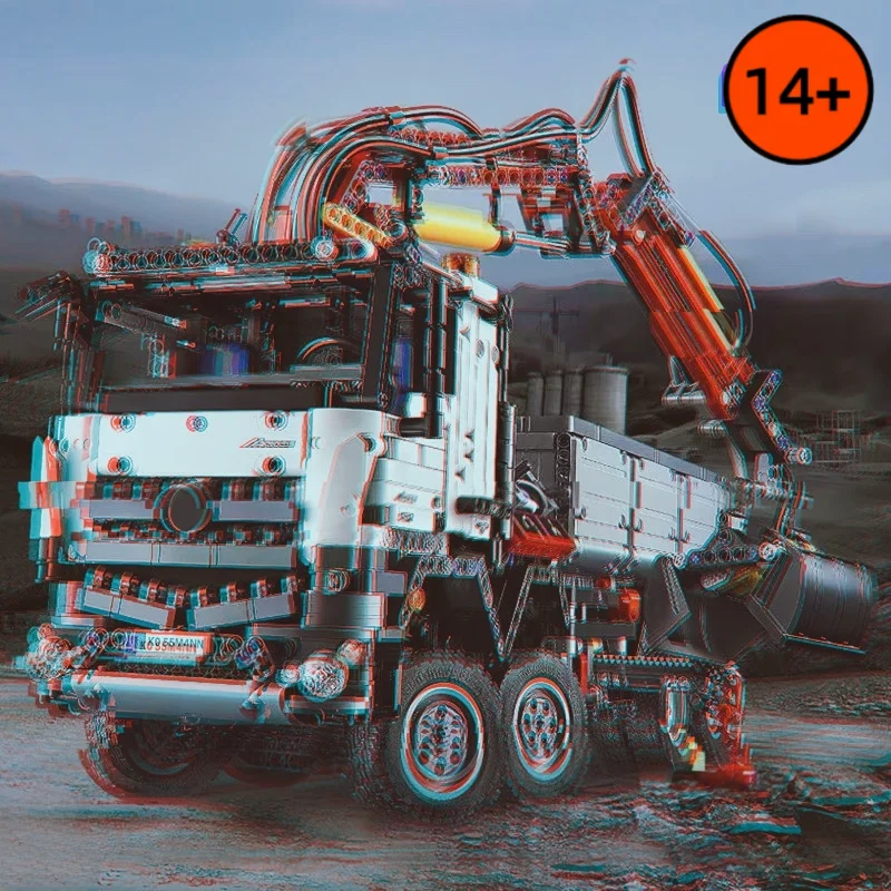 

Технический Arocs 3245, моторизованный сверхмощный грузовик, строительный блок, модель кирпича MOC-42043, игрушки «сделай сам», детские подарки на Рождество и день рождения