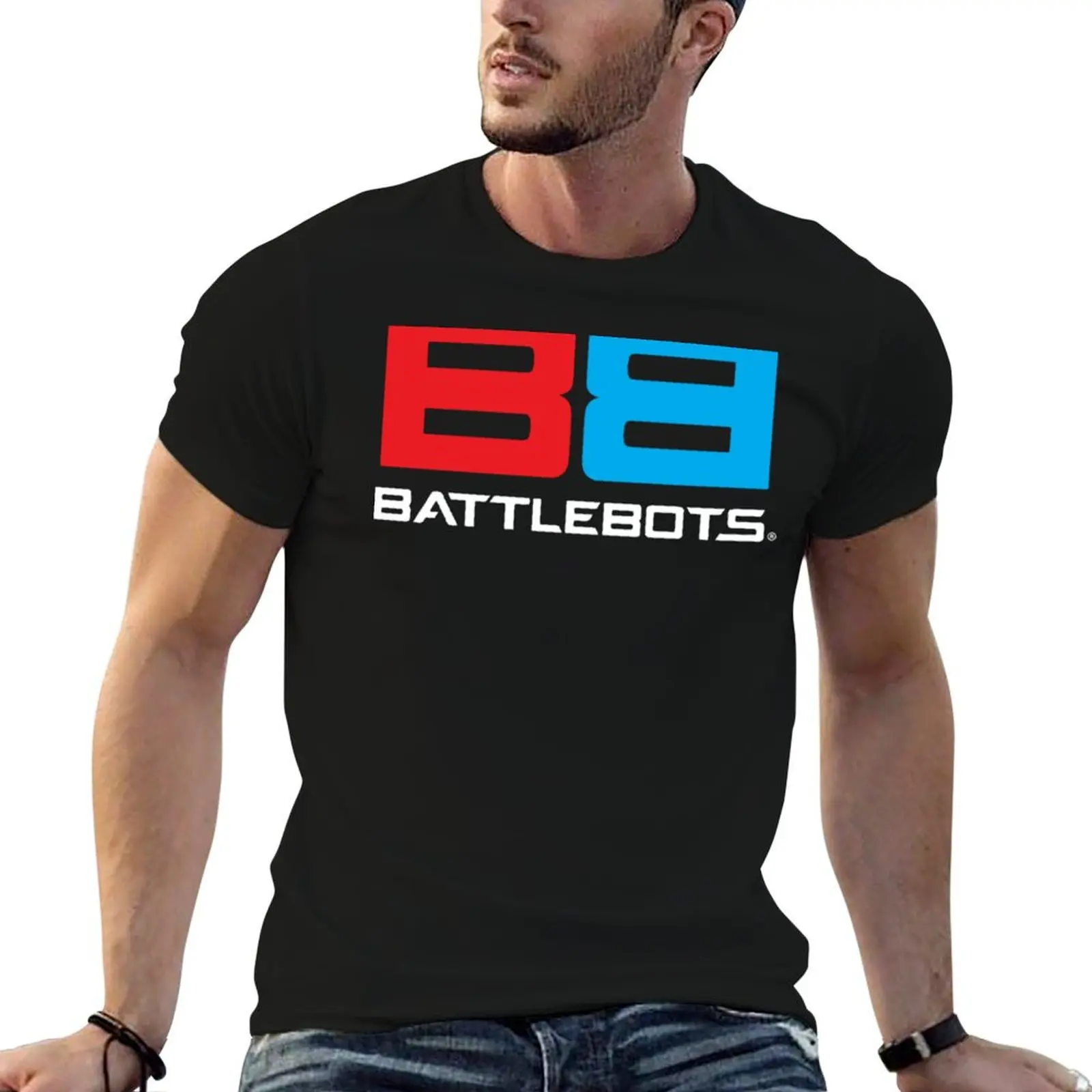 Battlebots Merch Logo T-shirt nera magliette vintage maglietta in cotone da uomo