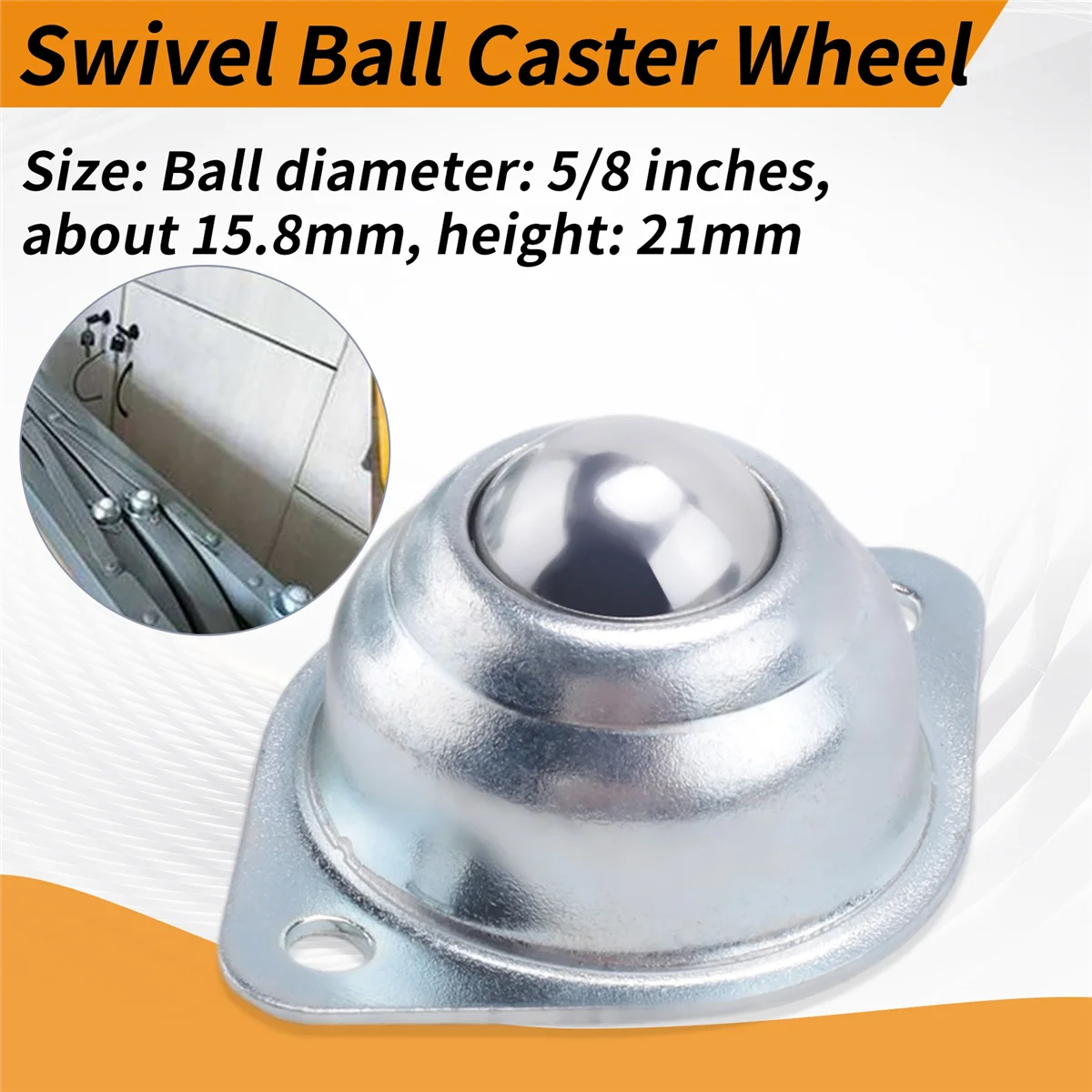 

Поворотный шариковый ролик, 5 шт., поворотный шариковый ролик из углеродистой стали, автомобильный робот, универсальное круглое колесо с ушком для машин, мебельная фурнитура